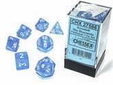 CHESSEX - Dados Poliédricos Borealis Sky Blue/white Luminary - Gamesmart